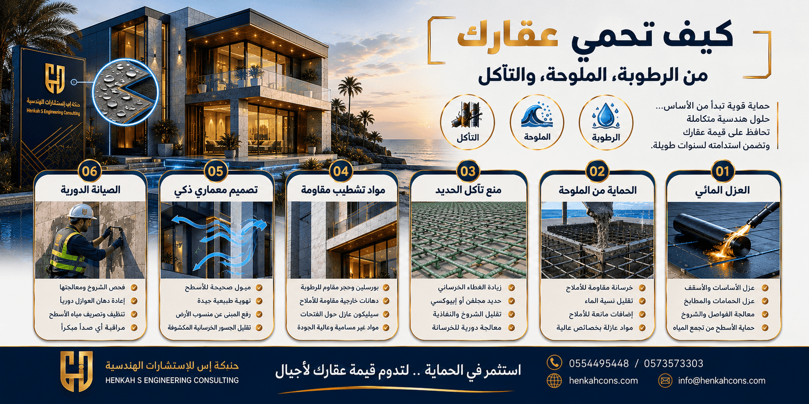 كيف تحمي عقارك من الرطوبة، الملوحة، والتآكل